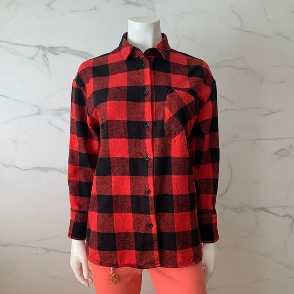 Lucky Brand Long Sleeve Button Up 100% Cotton Plaid Flannel Shirt - Picture 5 of 11